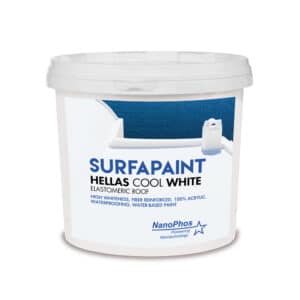 Surfapaint Hellas Cool White - Membrană lichidă elastomerică armată cu fibre, pentru acoperișuri plate